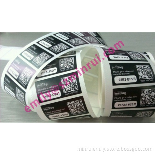 Custom Self Destructive Labels With Qr Code And Unique Numbers,warranty Eggshell Stickers With Random Numbers 